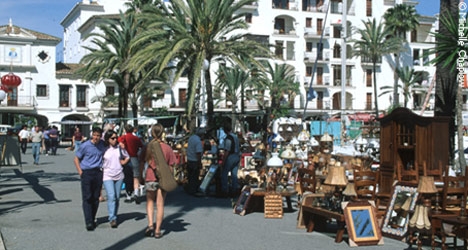 The summer open air markets in Puerto de la Duquesa. &copy; Michelle Chaplow