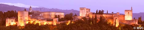 The Alhambra with its spectacular backdrop of the Sierra Nevada's snowy peaks