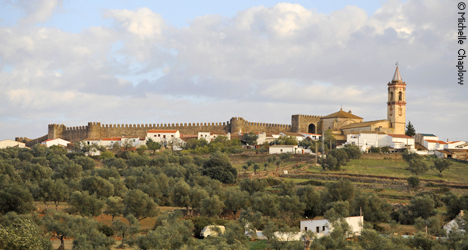 Cumbres Mayores stands proudly above the surrounding countryside &copy; Michelle Chaplow