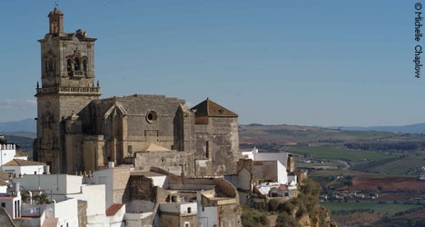 The Church of San Pedro, perched in a perilous cliffhanger of a position. &copy; Michelle Chaplow