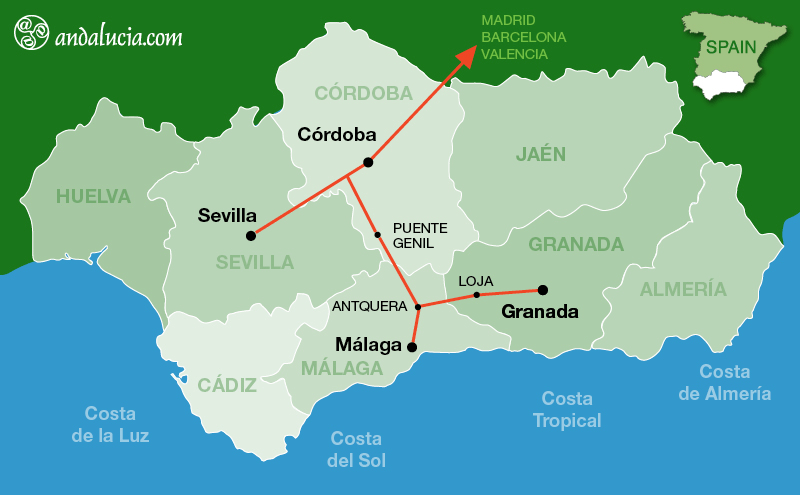 AVE the High-speed long-distance train routes in Andalucia