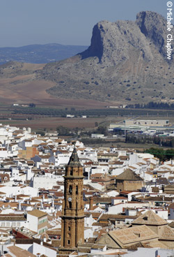 Lover's rock, Antequera and the chruch of San Sebastian