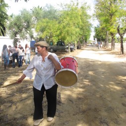 1 lady drum Lady playing drum at the event