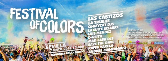 Poster advertising the Festival of Colors - the second-ever in Spain.