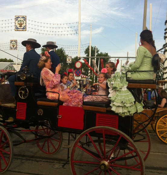 Carriages, horses and flamenca dresses are traditional sights of the Feria which haven't changed in centuries.