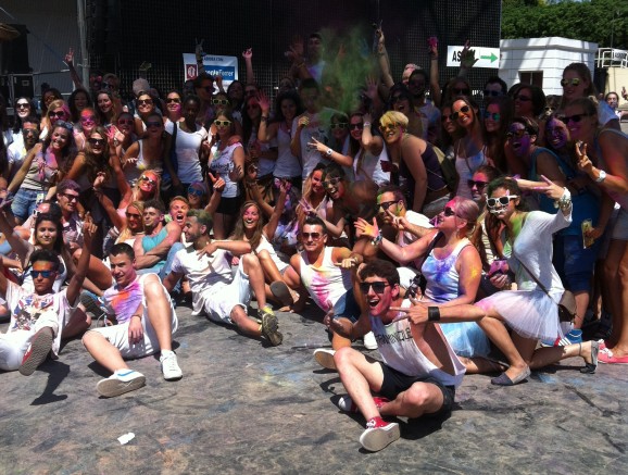 The crowd at the Festival of Colors in Seville last Saturday.