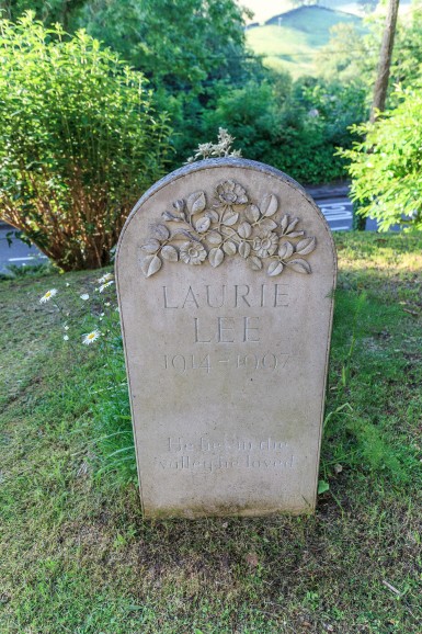 The grave in Slad of Laurie Lee, one of England's best-loved writers. Photo credit: Joe Wainwright Photography