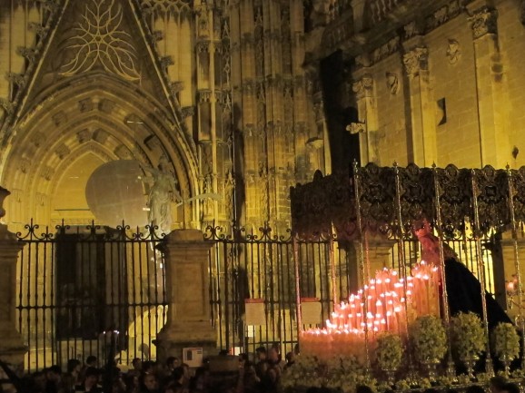 The Virgin of Las Aguas at the Puerta del Principe, the main gate of the Cathedral.