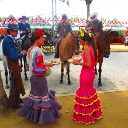 Girls dressed as jinetes