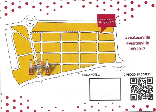 Simple map to show where the tourists' caseta is located. The QR code links to Google Maps Simple map to show where the tourists' caseta is located. The QR code links to the location on Google Maps.