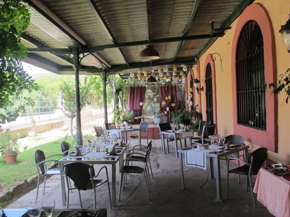 The train station restaurant in San Pablo de Buceite where Michael Portillo ate when he travelled on Mr Henderson's Railway for one of his BBC Great Continental Railways Journeys. Trains still go through the station, which is a request stop.