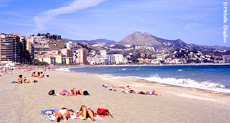 Malaga city beaches, Malagueta, El Palo, Costa del Sol Andalucia,