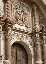 >Ornate Stonework on the façade of Malaga Cathedral >Ornate Stonework on the façade of Malaga Cathedral