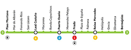 Map line 3 Sevilla metro Map line 3 Sevilla metro
