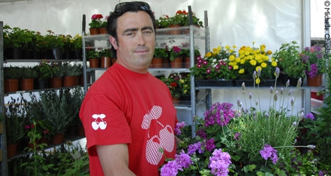 Local products such as flowers are sold at the fiesta. © Michelle Chaplow