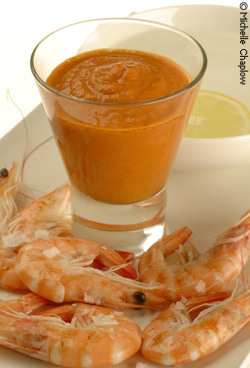 Prawns with Romesco sauce Prawns with Romesco sauce