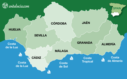 Andalucia Destinations | Cities, provinces, towns, resorts, villages