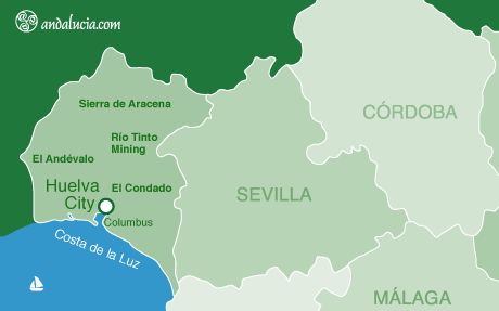 Huelva Province Map and its areas Huelva Province Map and its areas