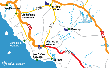 Mapa MICHELIN Conil de la Frontera - mapa Conil de la Frontera - ViaMichelin