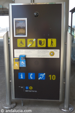 Intercom for assistance at Malaga Airport. © Michelle Chaplow Intercom for assistance at Malaga Airport. © Michelle Chaplow