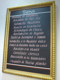 Meat, fish and vegetarian tapas in a Seville bar Meat, fish and vegetarian tapas in a Seville bar