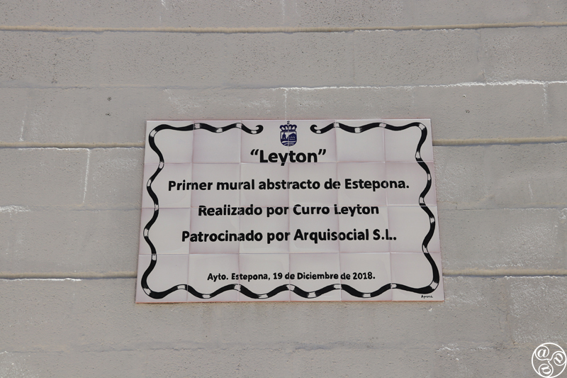 "Leyton" mural plaque which reads: "Leyton" mural plaque which reads: