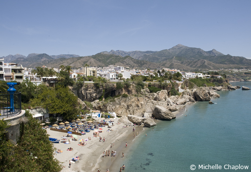 View of Playa Calahonda from the Balcon de Europa. © Michelle Chaplow