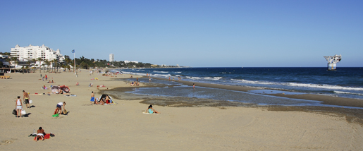 © Michelle Chaplow El Cable beach takes its name from the cable car that used to run from the mines in the mountains.
