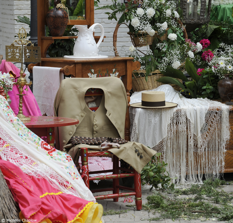 Close up of decorations at the Plaza del Rocio, ©Michelle Chaplow Close up of decorations at the Plaza del Rocio, ©Michelle Chaplow