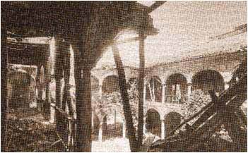 Ruins of the old cloister before restoration in 20th century. © Lawrence Bohme