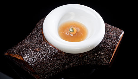 This dish designed by Dani Garcia is called 'Nido de Golondrina' - Swallow's Nest This dish designed by Dani Garcia is called 'Nido de Golondrina' - Swallow's Nest
