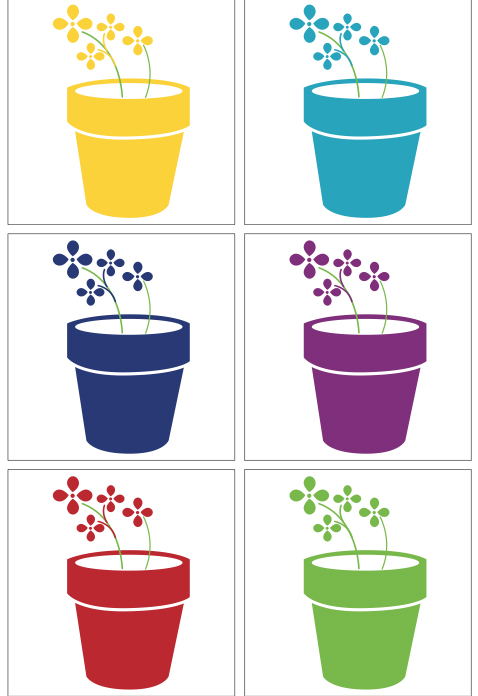 Flowerpot team colours ©Michelle Chaplow Flowerpot team colours ©Michelle Chaplow
