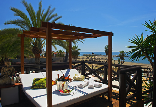 The exclusive Sala Beach club at Playa Nueva Andalucia. © Sala Beach The exclusive Sala Beach club at Playa Nueva Andalucia. © Sala Beach