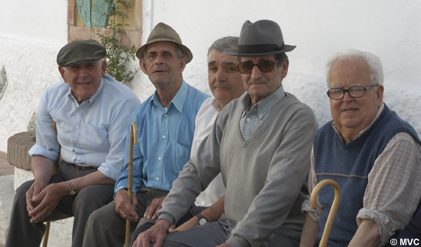 Local old men in the Istan village square. © Michelle Chaplow