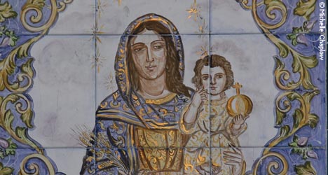Ceramic tiles in The Plaza del Socorro, Chiclana
