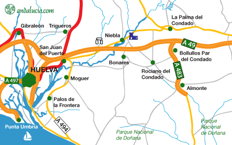 Bollullos par del Condado map