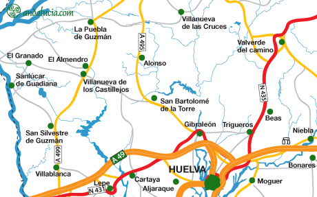 Sanlucar de Guadiana map