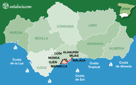 Car Hire Itineraries from Malaga Airport to inland Costa del Sol Car Hire Itineraries from Malaga Airport to inland Costa del Sol