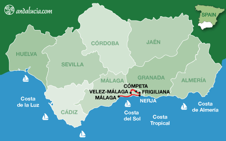Car Hire Itineraries from Malaga Airport to Axarquia villages