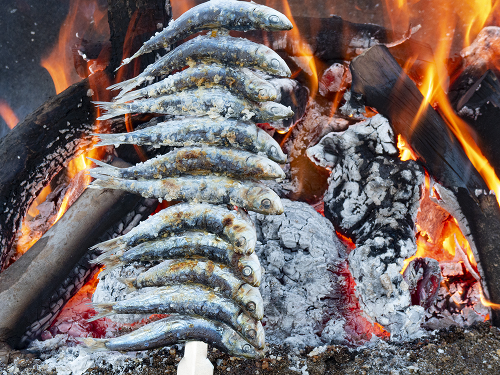 Espetos. The sardine ones are a Malaga cuisine classic