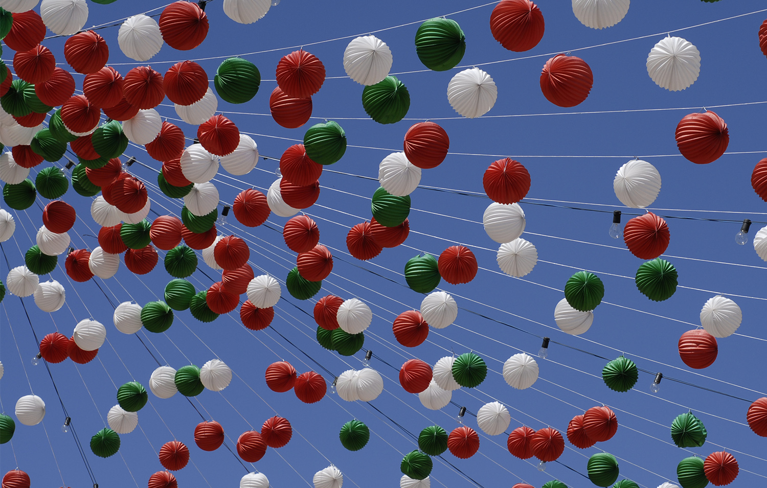 The paper lanterns that first made their appearance at the 1877 fair. © Michelle Chaplow