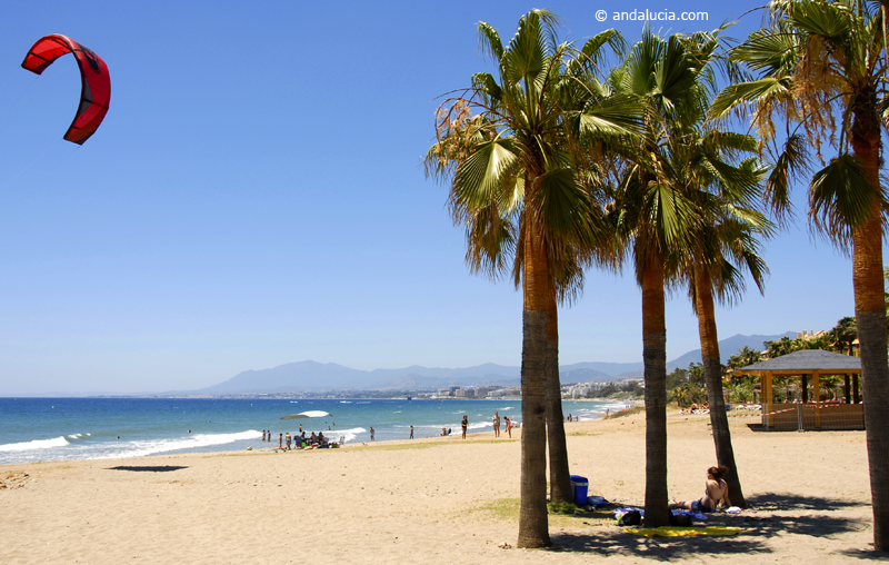 Playa el pinillo beach in marbella andalucia