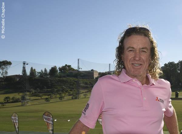 Miguel Angel Jimenez on the club house balcony  © Michelle Chaplow