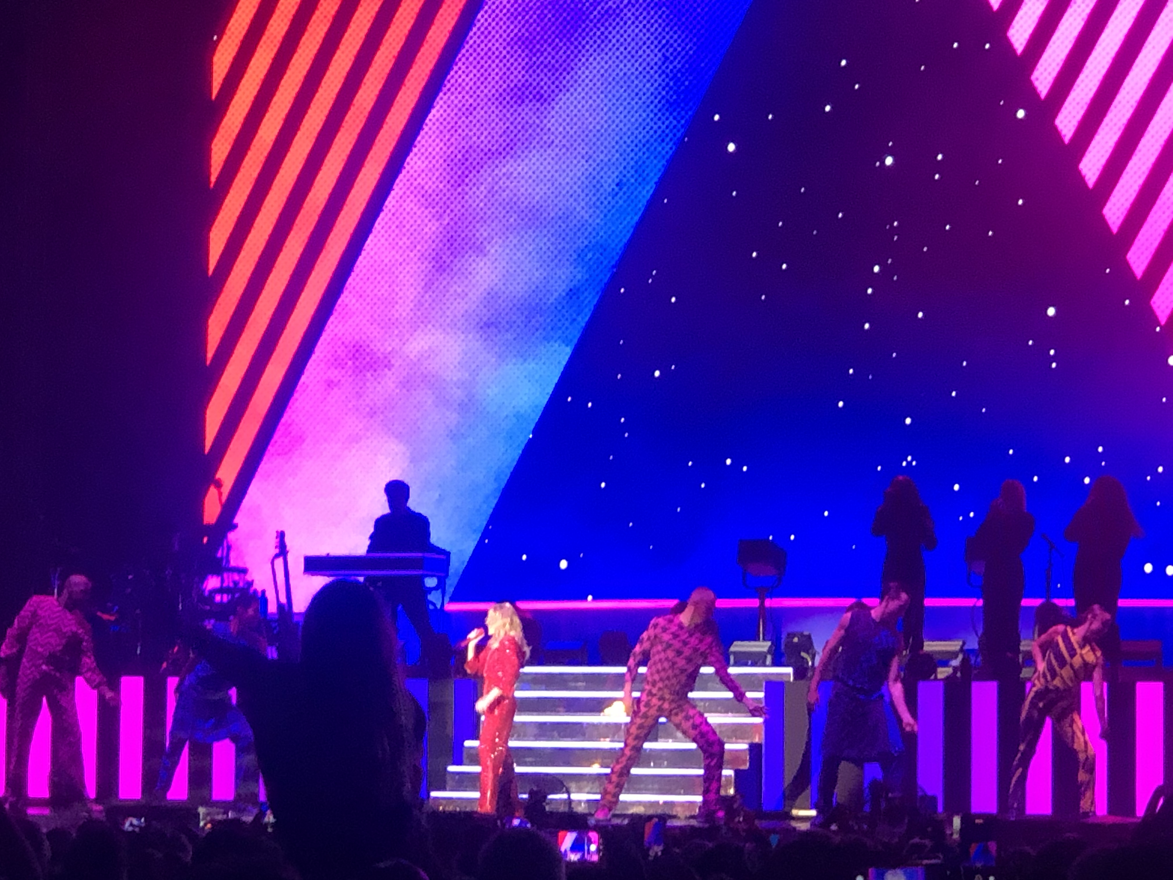 Kylie Minogue on stage at IconicaFest Seville, Plaza de España, July 2025©Fiona Flores Watson
