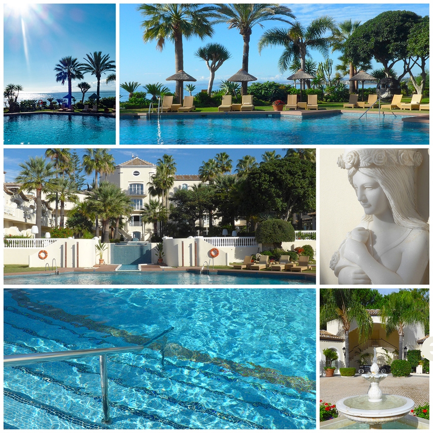 The hotel has a beachfront Mediterranean location, in the town of Estepona, and only 15 minutes drive from Puerto Banus and Marbella © Michelle Chaplow