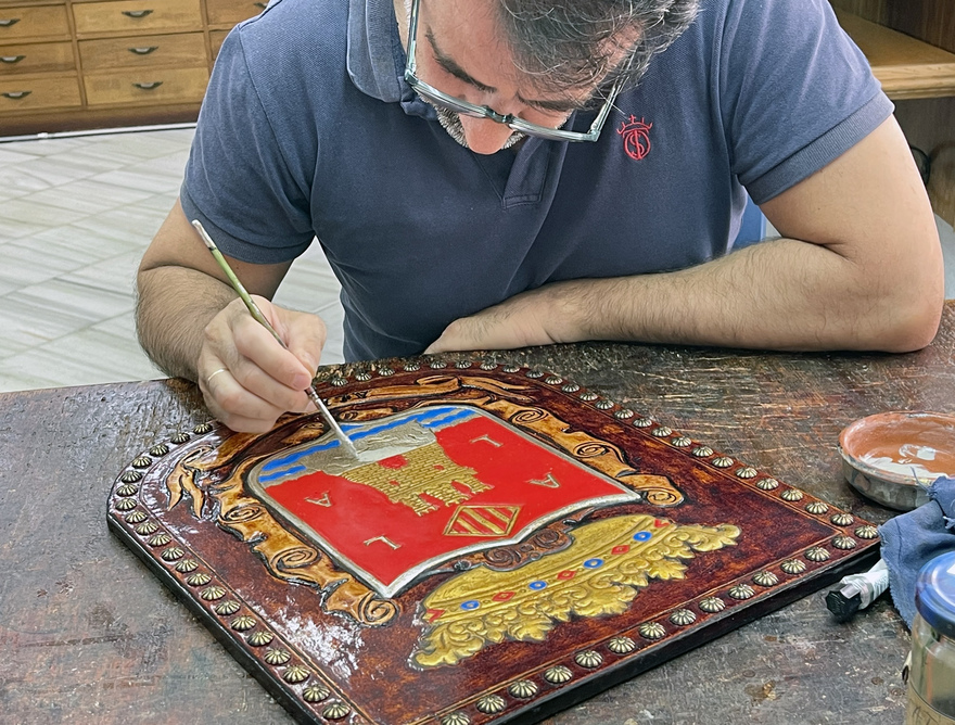 The city is famous for its leatherwork, and its most historic technique, guadameci, is an intricate embossed design with gold, silver and coloured paint, unique to Cordoba, which dates back to the 10th century. © Michelle Chaplow