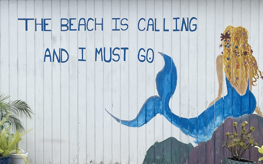 Gigi´s beach, complete with mermaid