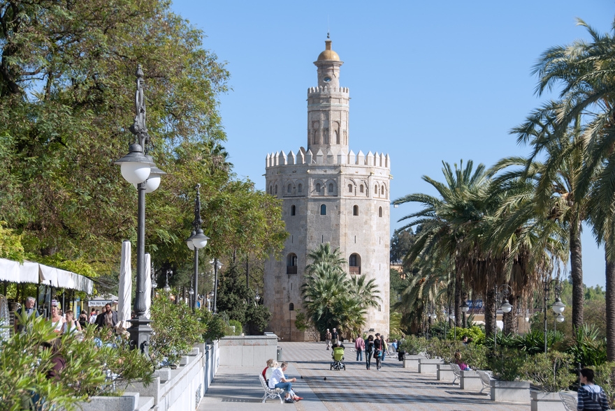The Torre del Oro (Golden Tower), which dominates the banks of the river Guadalquivir. © Michelle Chaplow