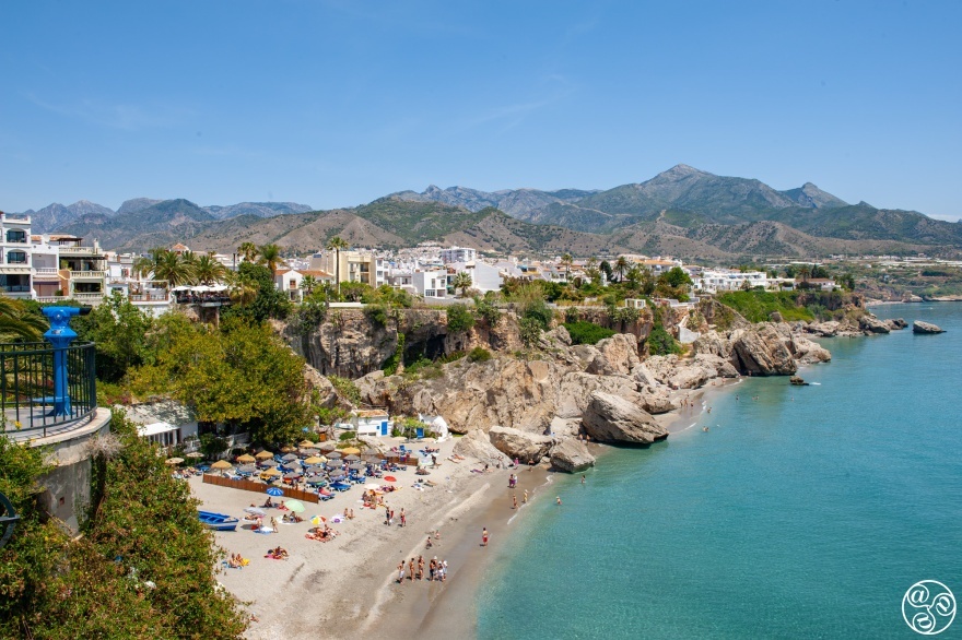 Calahonda Beach in Nerja – a small, picturesque gem, a picture-postcard views and classic Mediterranean charm.© Michelle Chaplow