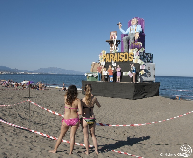 Admiring the pre- bonfire artworks way back in 2013 © Michelle Chaplow